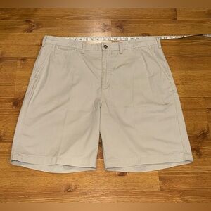 Polo Ralph Lauren Relaxed Fit Beige Chino Flat Front Shorts Sz 40 Preppy Modern